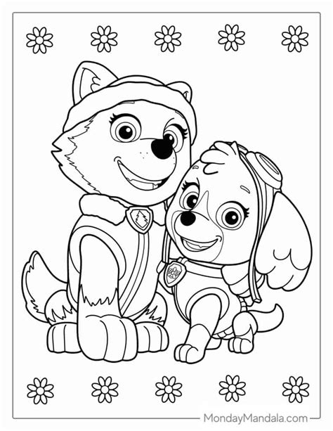 skye coloring pages|everest and skye coloring pages.